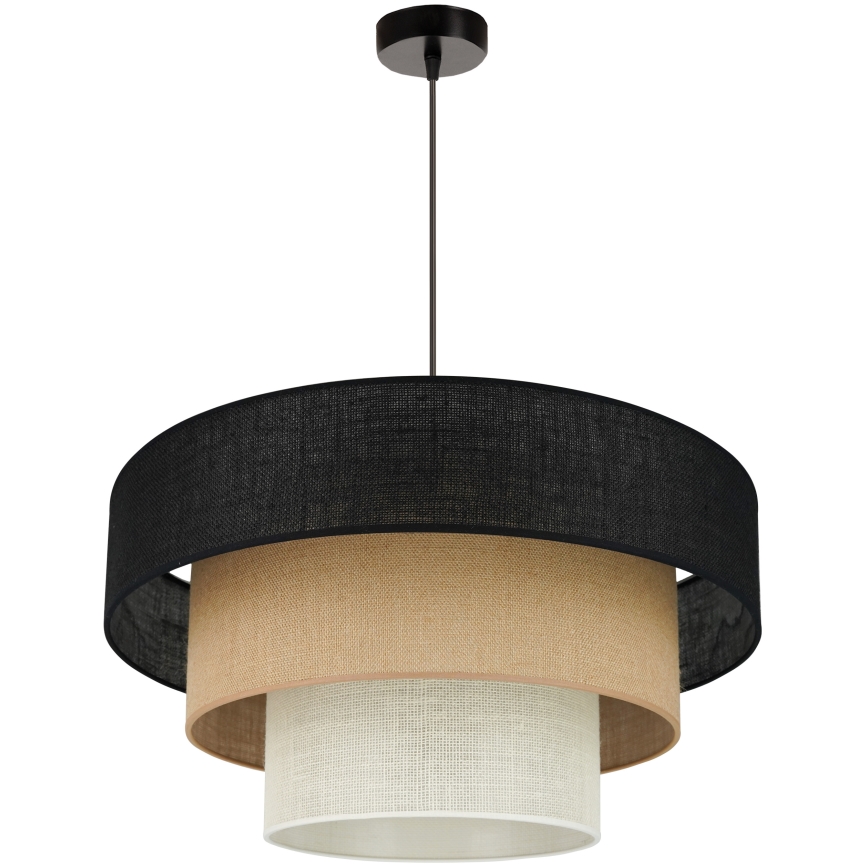 Brilagi - Lühter ASPEN LUNETA 1xE27/15W/230V d. 60 cm must/beež/kreemikas
