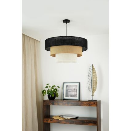 Brilagi - Lühter ASPEN LUNETA 1xE27/15W/230V d. 60 cm must/beež/kreemikas
