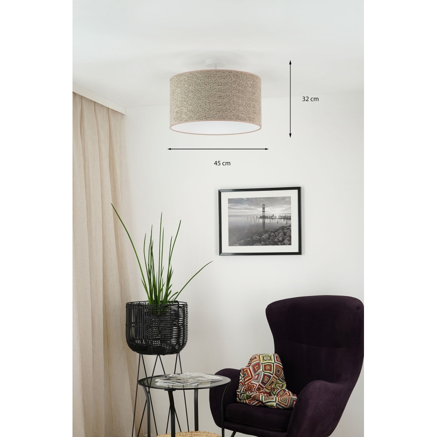 Brilagi - Lühter BOUCLE ROLLER 1xE27/15W/230V d. 45 cm pruun
