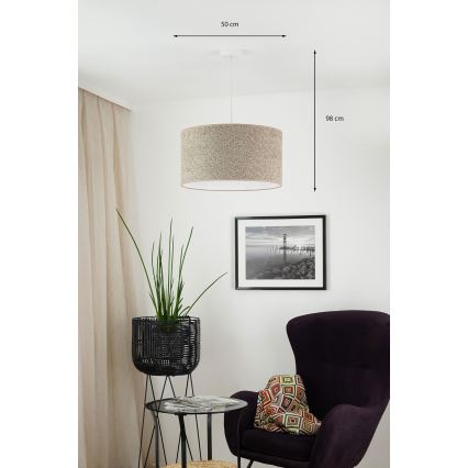 Brilagi - Lühter BOUCLE ROLLER 1xE27/15W/230V d. 50 cm pruun