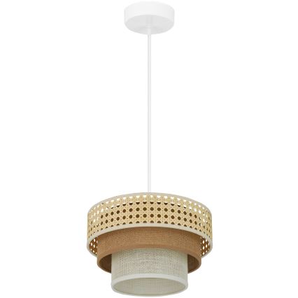 Brilagi - Lühter CEDAR LUNETA 1xE27/15W/230V d. 25 rotang/pruun/kreemikas