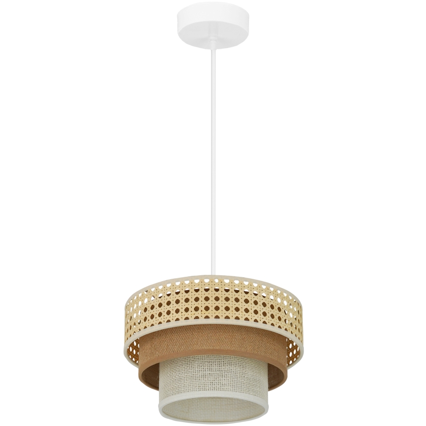 Brilagi - Lühter CEDAR LUNETA 1xE27/15W/230V d. 25 rotang/pruun/kreemikas