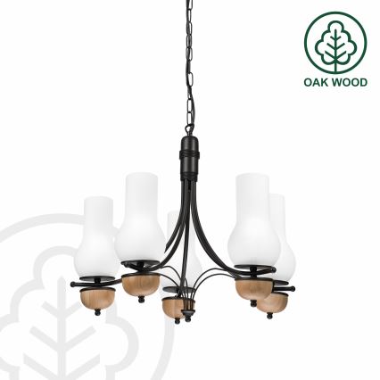 Brilagi - Lühter COTTAGE 5xE14/40W/230V pöök/valge