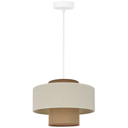 Brilagi - Lühter DALLAS 1xE27/15W/230V d. 30 cm pruun/kreemikas/valge