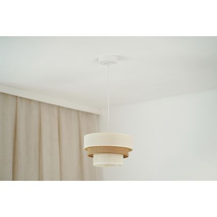 Brilagi - Lühter DENVER LUNETA 1xE27/15W/230V d. 25 cm beež/pruun/kreemikas