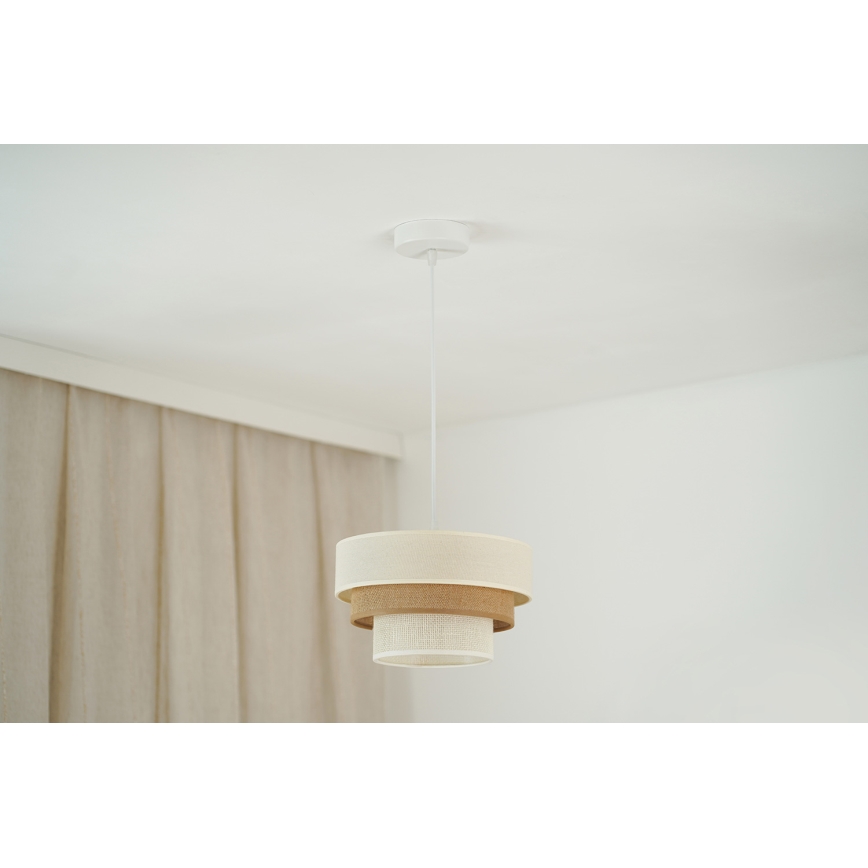 Brilagi - Lühter DENVER LUNETA 1xE27/15W/230V d. 25 cm beež/pruun/kreemikas
