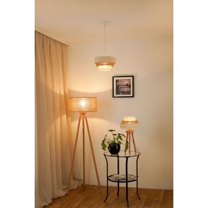 Brilagi - Lühter DENVER LUNETA 1xE27/15W/230V d. 25 cm beež/pruun/kreemikas