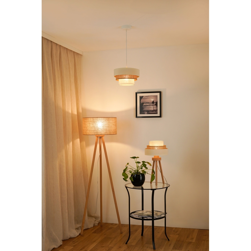 Brilagi - Lühter DENVER LUNETA 1xE27/15W/230V d. 25 cm beež/pruun/kreemikas