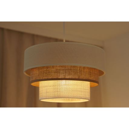 Brilagi - Lühter DENVER LUNETA 1xE27/15W/230V d. 25 cm beež/pruun/kreemikas