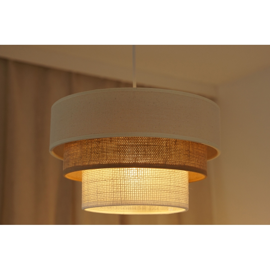 Brilagi - Lühter DENVER LUNETA 1xE27/15W/230V d. 25 cm beež/pruun/kreemikas
