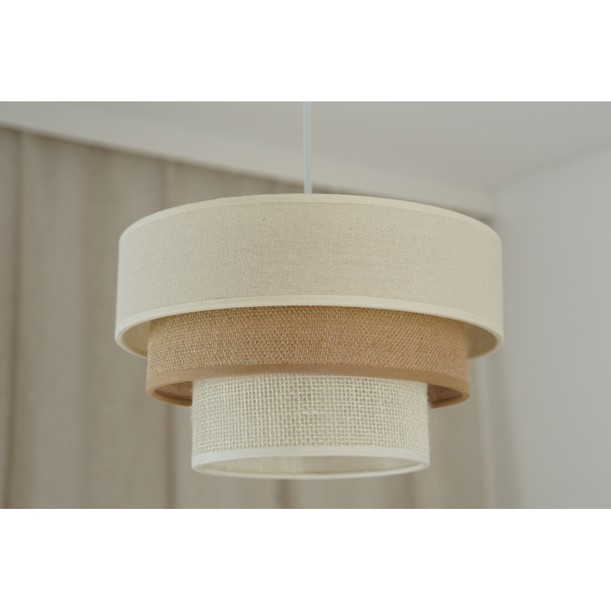 Brilagi - Lühter DENVER LUNETA 1xE27/15W/230V d. 25 cm beež/pruun/kreemikas