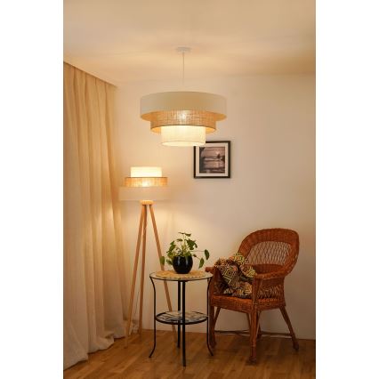 Brilagi - Lühter DENVER LUNETA 1xE27/15W/230V d. 60 cm beež/pruun/kreemikas