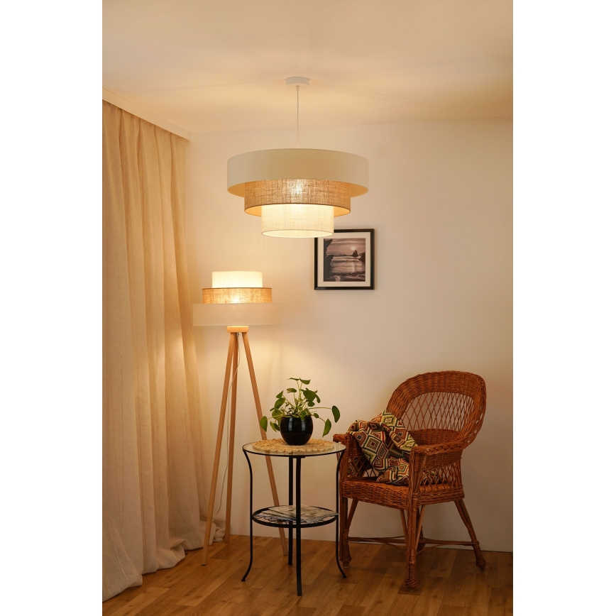 Brilagi - Lühter DENVER LUNETA 1xE27/15W/230V d. 60 cm beež/pruun/kreemikas