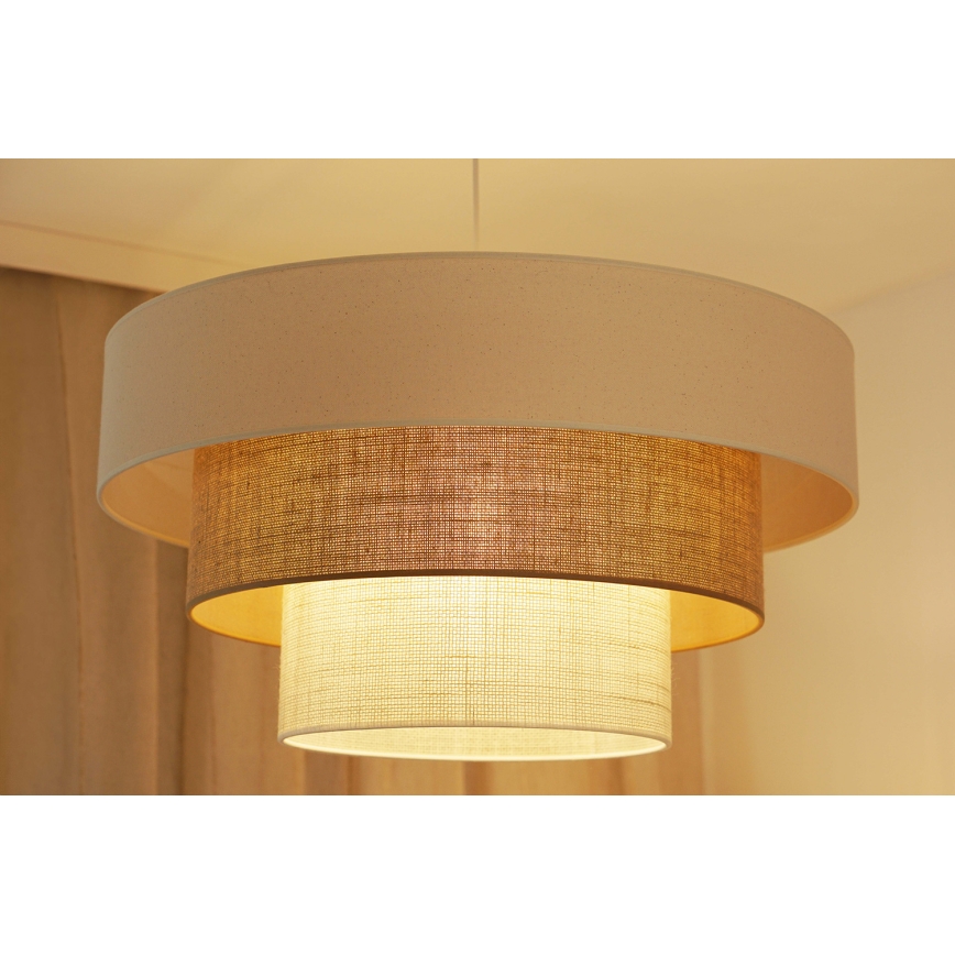 Brilagi - Lühter DENVER LUNETA 1xE27/15W/230V d. 60 cm beež/pruun/kreemikas