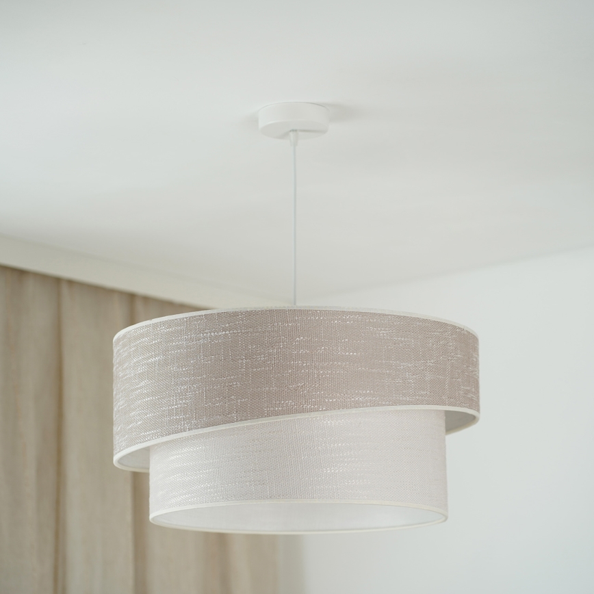 Brilagi - Lühter DOVER SHINE 1xE27/15W/230V d. 50 cm hall/kreemikas