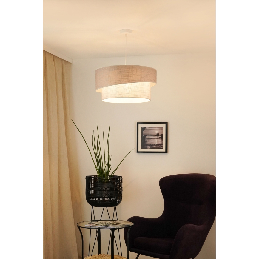 Brilagi - Lühter DOVER SHINE 1xE27/15W/230V d. 50 cm hall/kreemikas
