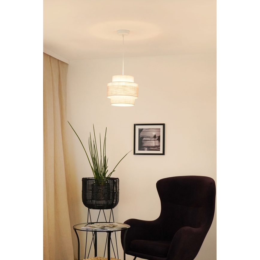 Brilagi - Lühter DOVER SPACE 1xE27/15W/230V d. 25 cm hall/kreemikas