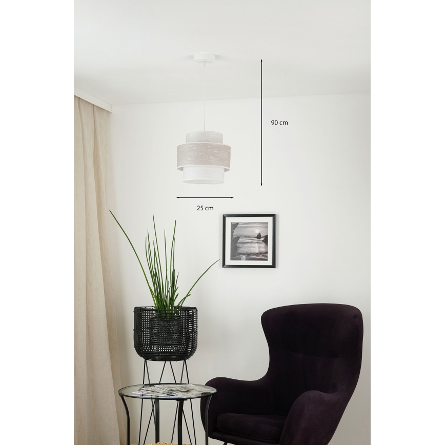 Brilagi - Lühter DOVER SPACE 1xE27/15W/230V d. 25 cm hall/kreemikas