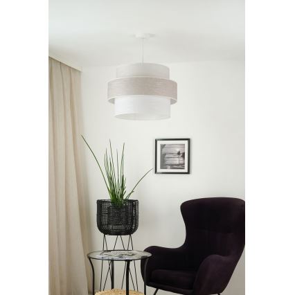 Brilagi - Lühter DOVER SPACE 1xE27/15W/230V d. 50 cm hall/kreemikas