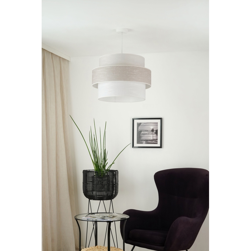 Brilagi - Lühter DOVER SPACE 1xE27/15W/230V d. 50 cm hall/kreemikas