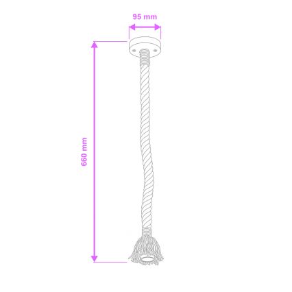Brilagi - Lühter KOS 1xE27/60W/230V pöök