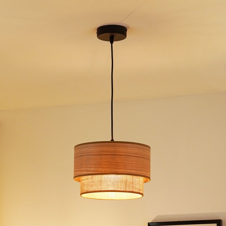 Brilagi - Lühter MONTANA BOHO 1xE27/15W/230V d. 25 cm pruun/must
