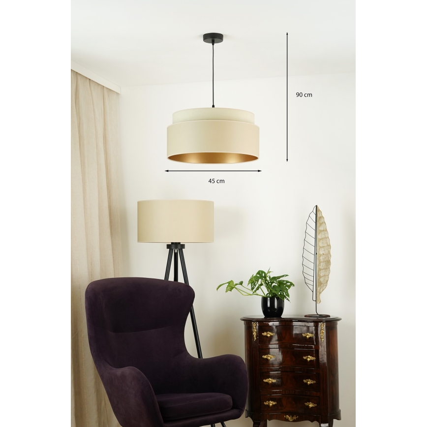 Brilagi - Lühter OREGON VEGE 1xE27/15W/230V d. 45 cm beež
