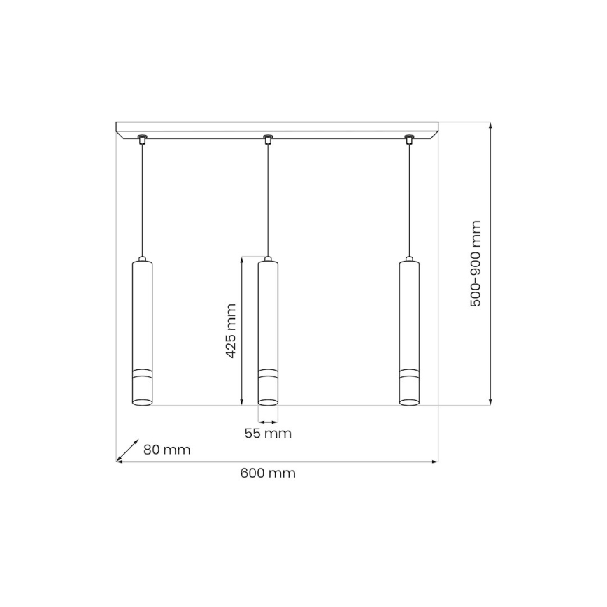Brilagi - Lühter POKER 3xGU10/25W/230V beež/kuldne