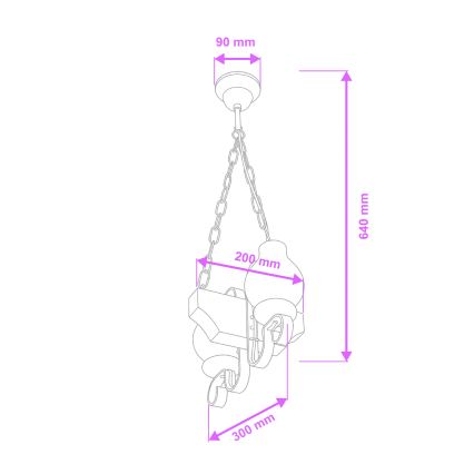 Brilagi - Lühter QUEEN 2xE14/40W/230V pöök