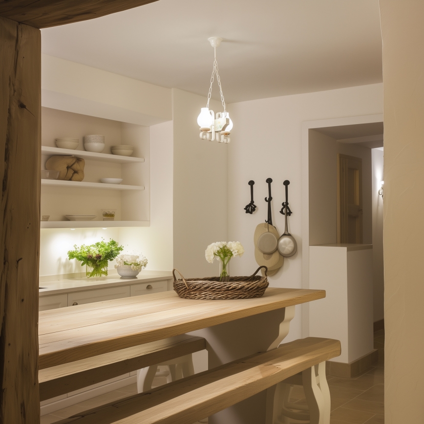 Brilagi - Lühter QUEEN 2xE14/40W/230V pöök/kreemikas