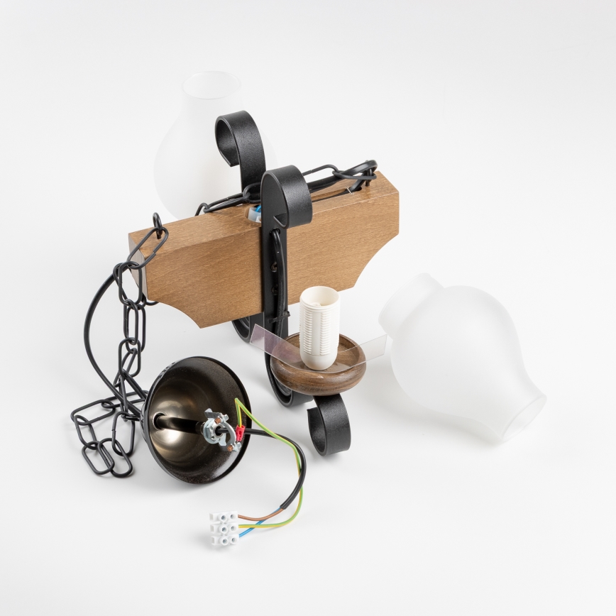 Brilagi - Lühter QUEEN 2xE14/40W/230V pöök/pähkel