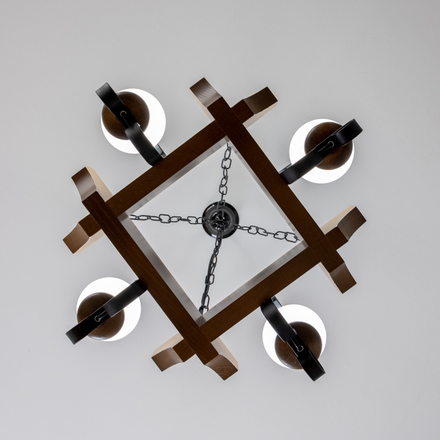 Brilagi - Lühter QUEEN 4xE14/40W/230V pöök/pähkel