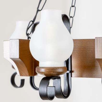 Brilagi - Lühter QUEEN 4xE14/40W/230V pöök/pähkel