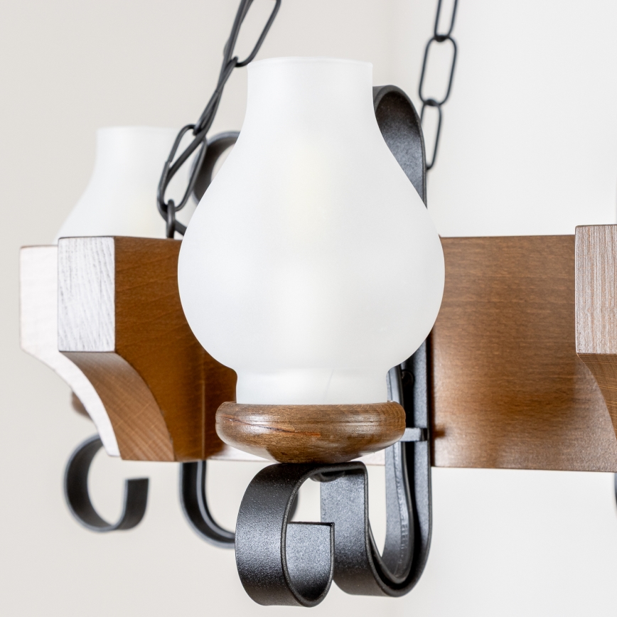 Brilagi - Lühter QUEEN 4xE14/40W/230V pöök/pähkel