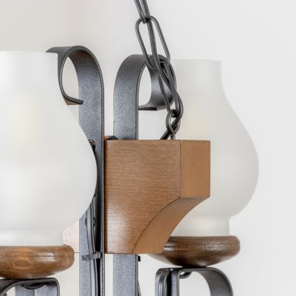 Brilagi - Lühter QUEEN 4xE14/40W/230V pöök/pähkel