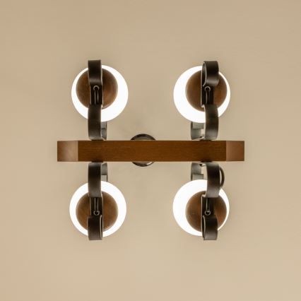 Brilagi - Lühter QUEEN 4xE14/40W/230V pöök/pähkel