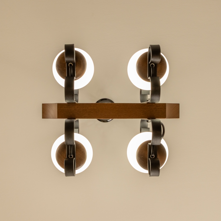 Brilagi - Lühter QUEEN 4xE14/40W/230V pöök/pähkel