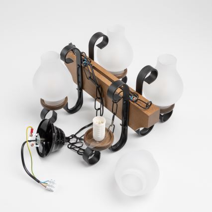 Brilagi - Lühter QUEEN 4xE14/40W/230V pöök/pähkel