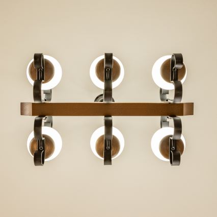 Brilagi - Lühter QUEEN 6xE14/40W/230V pöök/pähkel