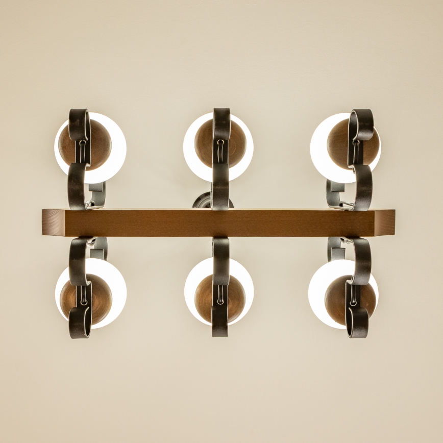 Brilagi - Lühter QUEEN 6xE14/40W/230V pöök/pähkel