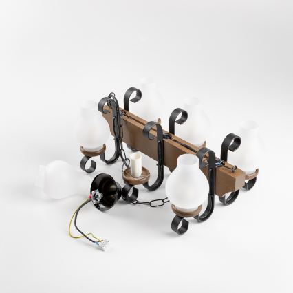 Brilagi - Lühter QUEEN 6xE14/40W/230V pöök/pähkel