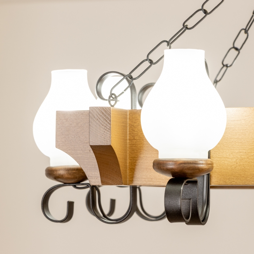 Brilagi - Lühter QUEEN 8xE14/40W/230V pöök/pähkel