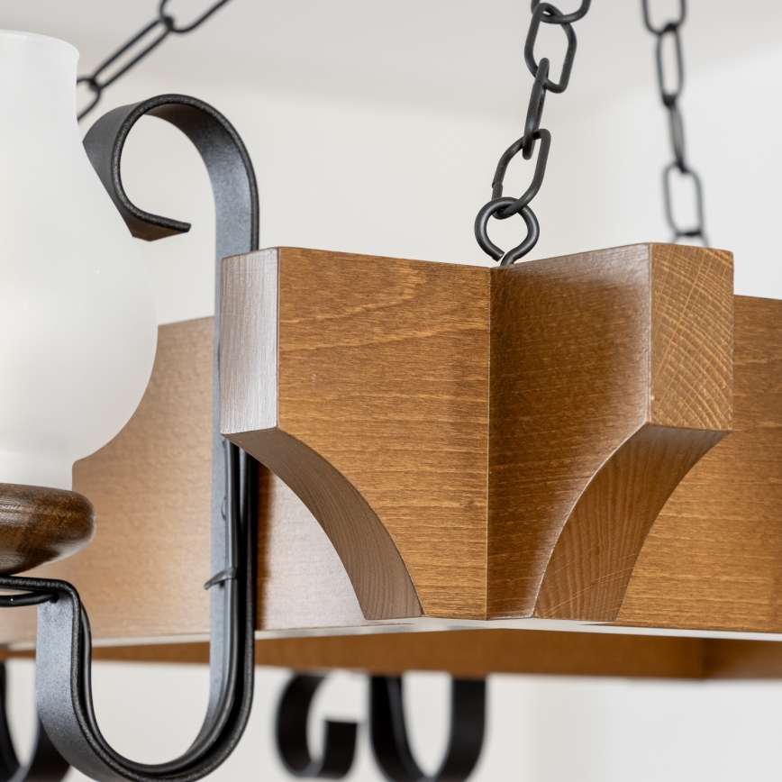 Brilagi - Lühter QUEEN 8xE14/40W/230V pöök/pähkel