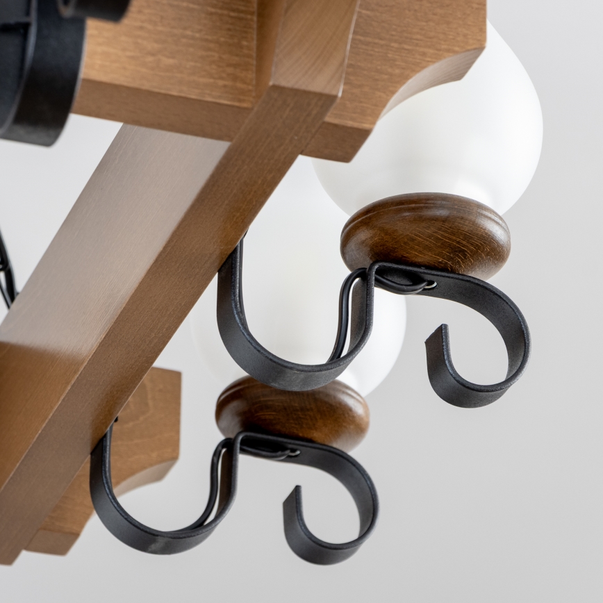 Brilagi - Lühter QUEEN 8xE14/40W/230V pöök/pähkel