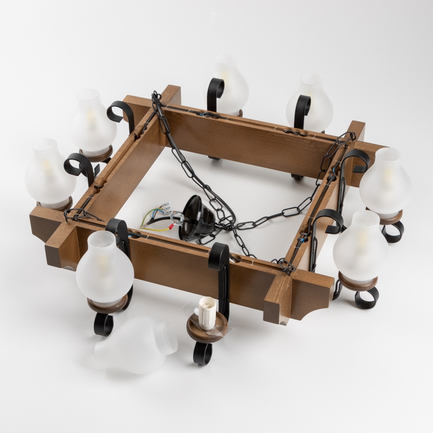 Brilagi - Lühter QUEEN 8xE14/40W/230V pöök/pähkel