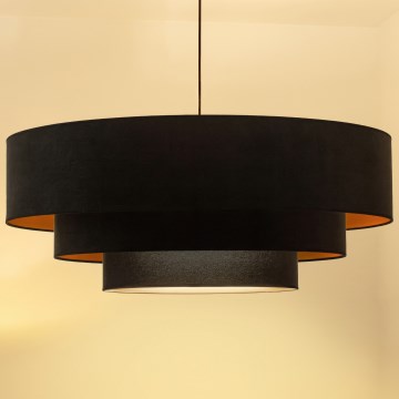 Brilagi - Lühter riputuskaabliga LUNETA 3xE27/60W/230V, läbimõõt 80 cm, must/kuldne