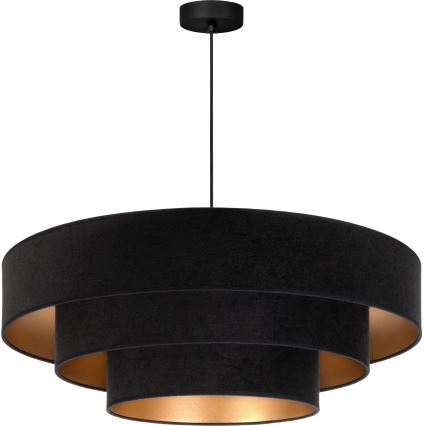 Brilagi - Lühter riputuskaabliga LUNETA 3xE27/60W/230V, läbimõõt 80 cm, must/kuldne