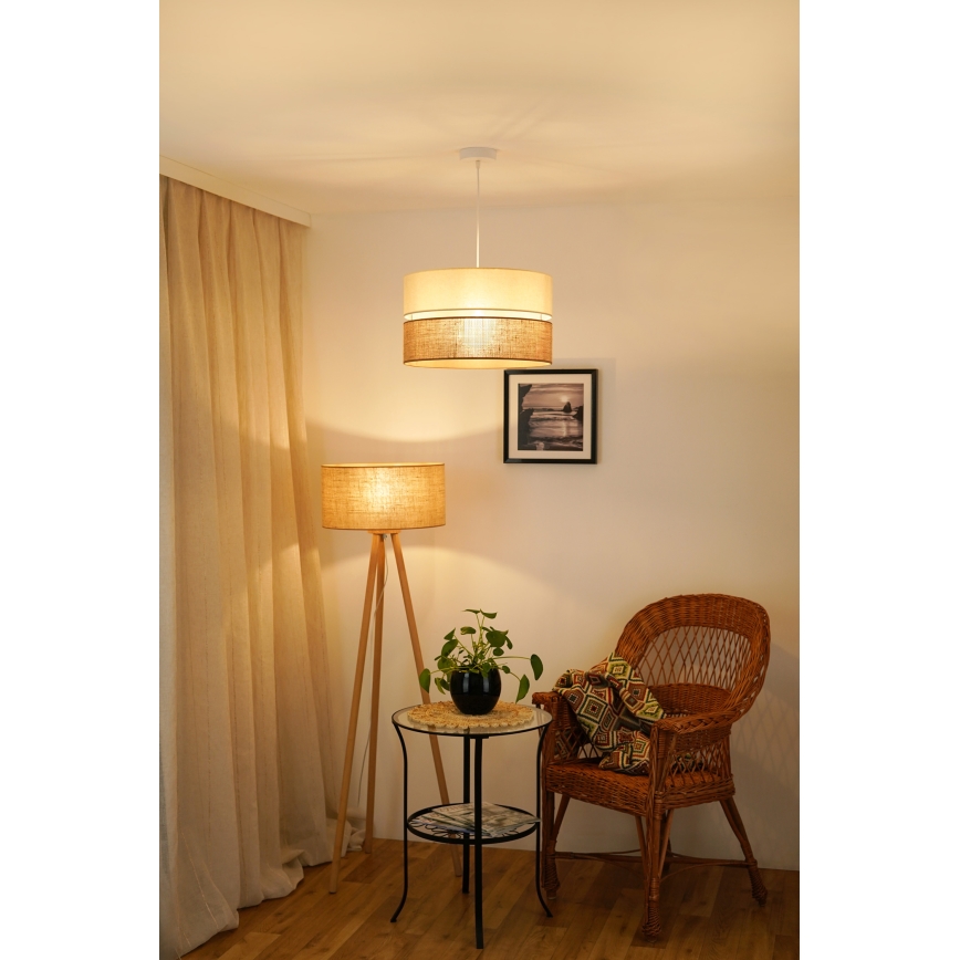 Brilagi - Lühter ROYAL YUTE 1xE27/15W/230V d. 40 cm beež/kreemikas
