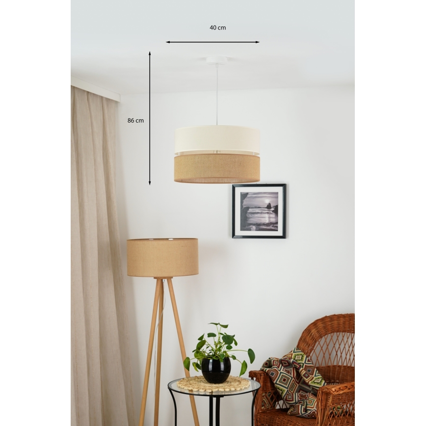 Brilagi - Lühter ROYAL YUTE 1xE27/15W/230V d. 40 cm beež/kreemikas