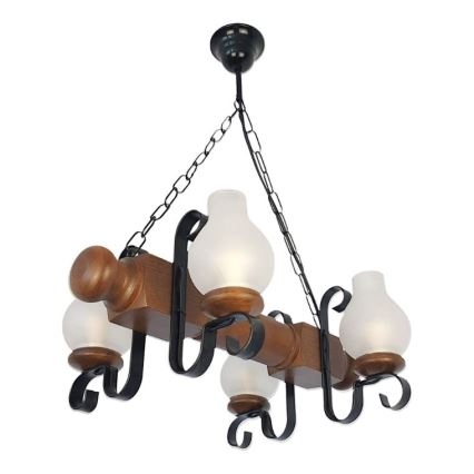 Brilagi - Lühter RUSTIC 4xE14/40W/230V pöök/pähkel